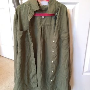 Merona green soft button up